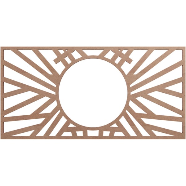 Ekena Millwork Hoover Wood Fretwork Pierced Ceiling Medallion, Wood (Paint Grade), 16"W x 8"H x 5 7/8"ID x 3/8"T CMWP16X08X0375HOMF - main